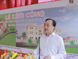 Ông Tô Huy Vũ. Chủ tịch HĐTV Agribank phát biểu tại buổi lễ khởi công xây dựng Trạm Y tế xã Thụy Hùng, tỉnh Lạng Sơn