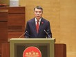 Thủ tướng Chính phủ Lê Minh Hưng phát biểu sau lễ tuyên thệ nhậm chức chiều 7/4 (Ảnh: Quốc hội)