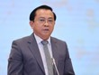 Thứ trưởng Bộ Tài chính Lê Tấn Cận trả lời báo chí tại họp báo Chính phủ tối 4/5