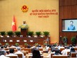 Bộ trưởng Bộ Nội vụ Nguyễn Tiến Hải trình bày Tờ trình tóm tắt về việc thành lập Thành phố Bắc Ninh sáng 6/8.