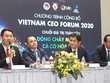 Ông Lê Trí Thông (ngoài cùng bên trái) chia sẻ tại buổi công bố Việt Nam CEO Forum 2020 (Ảnh: HP).