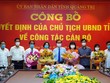 Chủ tịch UBND tỉnh Quảng Trị Võ Văn Hưng trao quyết định và tặng hoa chúc mừng các cán bộ được bổ nhiệm.