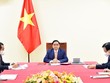 Thủ tướng Phạm Minh Chính điện đàm với Thủ tướng Đức Angela Merkel (Ảnh: BNG)