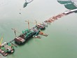 Cầu Cửa Lục 1 thi công đạt 70% khối lượng công việc. Ảnh: Đỗ Phương