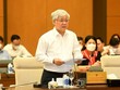 Chủ tịch Ủy ban Trung ương MTTQ Việt Nam Đỗ Văn Chiến báo cáo Uỷ ban Thường vụ Quốc hội sáng 11/10.