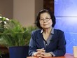 Bà Vũ Kim Hạnh, Chủ tịch Hội Doanh nghiệp hàng Việt Nam chất lượng.