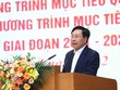 Phó Thủ tướng Thường trực Phạm Bình Minh chủ trì hội nghị trực tuyến toàn quốc triển khai thực hiện Chương trình mục tiêu quốc gia xây dựng nông thôn mới và Chương trình mục tiêu quốc gia giảm nghèo bền vững giai đoạn 2021-2025. (Ảnh: VGP)