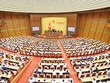 Kỳ họp thứ năm, Quốc hội khóa XV sẽ họp tập trung tại Nhà Quốc hội theo 2 đợt. Trong ảnh: Một phiên họp toàn thể của Kỳ họp thứ tư