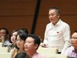Đại biểu Quốc hội Nguyễn Lân Hiếu phát biểu tại phiên thảo luận. 