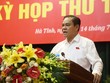 Chủ tịch Hà Tĩnh phát biểu trả lời chất vấn liên quan đến vướng mắc tới mỏ sắt Thạch Khê