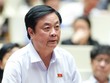 Bộ trưởng Bộ Nông nghiệp và Phát triển nông thôn Lê Minh Hoan trong một phiên họp Quốc hội.