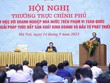 Thủ tướng Phạm Minh Chính chủ trì Hội nghị của Thường trực Chính phủ làm việc với doanh nghiệp Nhà nước về các giải pháp thúc đẩy sản xuất kinh doanh và đầu tư phát triển. (Ảnh: VGP/Nhật Bắc) 