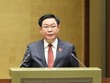 Chủ tịch Quốc hội Vương Đình Huệ phát biểu khai mạc kỳ họp. Ảnh: Duy Linh