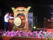 Phó Bí thư thường trực Tỉnh ủy, Chủ tịch HĐND tỉnh Thái Bình Nguyễn Tiến Thành đánh trống khai hội chùa Keo mùa Thu 2023. 