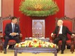 Tổng Bí thư Nguyễn Phú Trọng tiếp Tổng thống Mông Cổ Ukhnaagiin Khurelsukh chiều 1/11 (Ảnh: TTXVN)