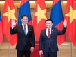 Tổng thống Ukhnaagiin Khurelsukh đề nghị Quốc hội hai nước tăng cường hợp tác, qua đó, tiếp tục củng cố và tăng cường hơn nữa tin cậy chính trị giữa hai nước. (Ảnh: Quochoi.vn) 