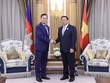 Thủ tướng Phạm Minh Chính gặp Thủ tướng Campuchia Hun Manet nhân dịp tham dự Hội nghị Cấp cao Hiệp hội các quốc gia Đông Nam Á (ASEAN) - Hội đồng Hợp tác Vùng Vịnh (GCC) tháng 10/2023. (Ảnh: TTXVN)