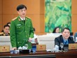 Thượng tướng Nguyễn Duy Ngọc, Thứ trưởng Bộ Công an giải trình tại phiên họp. 