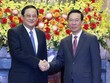 Chủ tịch nước Võ Văn Thưởng tiếp Thủ tướng Chính phủ Lào Sonexay Siphandone đang ở thăm chính thức Việt Nam. (Ảnh: TTXVN)