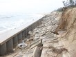 Bờ kè ở biển Tam Thanh (Quảng Nam) bị sóng đánh sạt lở, sụt lún nghiêm trọng trong năm 2023.