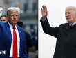 Tổng thống Mỹ Joe Biden (phải) và cựu Tổng thống Donald Trump. (Ảnh: AFP/TTXVN)