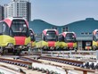 Các đoàn tàu thuộc Dự án đường sắt đô thị số 3, đoạn Nhổn - ga Hà Nội.