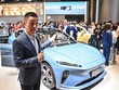 Mẫu xe ET5 được hãng ô tô điện Trung Quốc Nio giới thiệu tại một triển lãm ô tô Thượng Hải. Ảnh: AFP