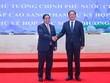 Thủ tướng Chính phủ Phạm Minh Chính và Thủ tướng Chính phủ Lào Sonexay Siphandone. Ảnh: Nhật Bắc 