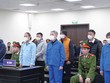 Các bị cáo tại phiên tòa sơ thẩm