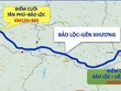 Sơ đồ hướng tuyến cao tốc Bảo Lộc - Liên Khương. 