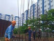 Dự án Chung cư cho người có thu nhập thấp tại Khu tái định cư Đại Địa Bảo - C đang được xây dựng.