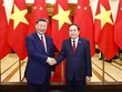 Tổng Bí thư, Chủ tịch nước Trung Quốc Tập Cận Bình và Chủ tịch Quốc hội Trần Thanh Mẫn. Ảnh: Quốc hội 