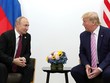 Tổng thống Mỹ Donald Trump (phải) trong cuộc gặp Tổng thống Liên bang Nga Vladimir Putin bên lề Hội nghị thượng đỉnh Nhóm các nền kinh tế phát triển và mới nổi hàng đầu thế giới (G20) tại Osaka (Nhật Bản), ngày 28/6/2019. Ảnh: Kyodo/TTXVN