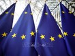 Cờ Liên minh châu Âu (EU) tại Brussels, Bỉ. Ảnh minh họa: AFP/TTXVN
