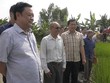 Phó chủ tịch Quốc hội Lê Minh Hoan (bìa trái) thăm mô hình sản xuất hiệu quả tại xã Tam Nông, tỉnh Đồng Tháp 