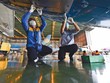 Công tác bảo dưỡng tàu bay của Vietnam Airlines phục vụ cao điểm Tết (Ảnh: P.V) 