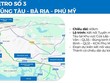 Sơ đồ hướng tuyến metro số 3 kết nối Vũng Tàu- Bà Rịa - Phú Mỹ. 