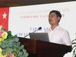 Ông Đỗ Đình Quang, Phó Giám đốc Sở Khoa học và Công nghệ phát biểu tại lớp tập huấn. 