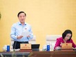 Phó Chủ tịch Quốc hội Nguyễn Khắc Định phát biểu tại phiên họp. 