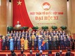 Đoàn Chủ tịch Ủy ban Trung ương Mặt trận Tổ quốc Việt Nam khóa XI ra mắt Đại hội (Ảnh: Quang Vinh) 