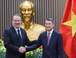 Thủ tướng Chính phủ Lê Minh Hưng tiếp Đại sứ Rick Switzer, Phó Đại diện Thương mại Hoa Kỳ - Ảnh: VGP/Nhật Bắc