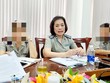 Bà Nguyễn Thị Phương Lan, nguyên Chi cục trưởng Chi cục THADS TP .Đồng Hới (ở giữa) trong một lần trả lời báo chí. Ảnh: Hoàng Nam