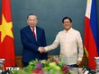 Tổng Bí thư, Chủ tịch nước Tô Lâm và Tổng thống Philippines Ferdinand Romualdez Marcos Jr. tại cuộc gặp gỡ báo chí, thông báo kết quả hội đàm. Ảnh: Thống Nhất/TTXVN