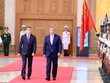 Thủ tướng Lê Minh Hưng chủ trì lễ đón chính thức Thủ tướng Campuchia 