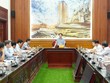Bí thư Tỉnh ủy Quảng Trị Nguyễn Văn Phương phát biểu kết luận tại buổi làm việc. Ảnh: Quốc Việt