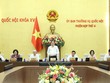 Chủ tịch Quốc hội Trần Thanh Mẫn phát biểu khai mạc phiên họp thứ tư của Ủy ban Thường vụ Quốc hội - Ảnh: QP 