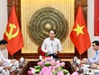 Phó Thủ tướng Lê Tiến Châu và đoàn công tác của Chính phủ làm việc với Ban Thường vụ Tỉnh ủy Thanh Hóa - Ảnh: VGP.