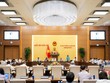 Phó chủ tịch Quốc hội Nguyễn Thị Thanh điều hành phiên thảo luận. 