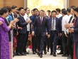Thủ tướng Chính phủ Lê Minh Hưng đến dự Hội nghị Thường trực Chính phủ với cộng đồng doanh nghiệp - Ảnh: VGP.