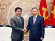 Tổng Bí thư, Chủ tịch nước Tô Lâm tiếp Chánh án Tòa án Nhân dân tối cao Lào Phayvy Syboualypha. (Ảnh: TTXVN)